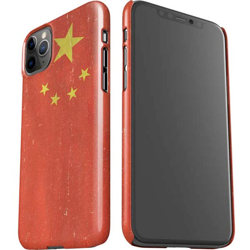 Chinese Flag Distressed iPhone 11 Pro Max Lite Case